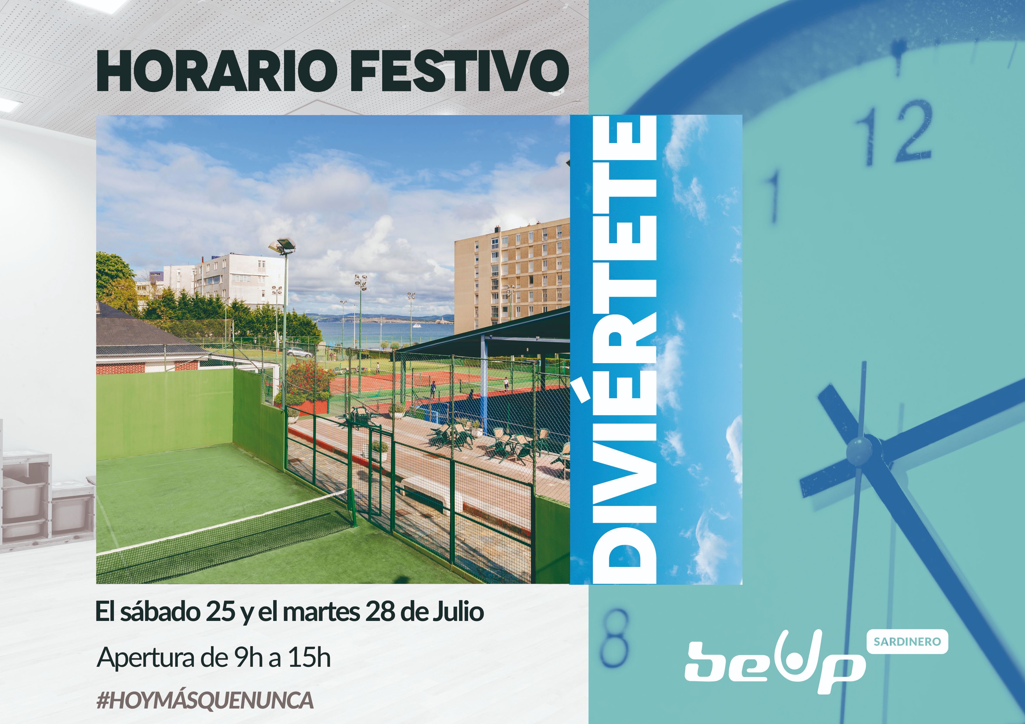 Horario Festivo 25 y 28 julio.